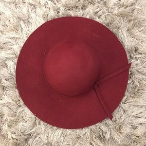 Burgundy hat